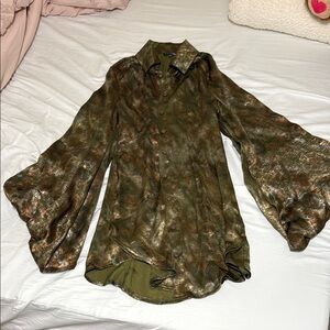 Fashion Nova Earthy Tones Blouse